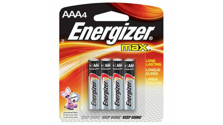 Order Energizer Max Alkaline Batteries Aaa- 4 Ct- Pack Of 3 food online from Trumbull Mobil store, Trumbull on bringmethat.com