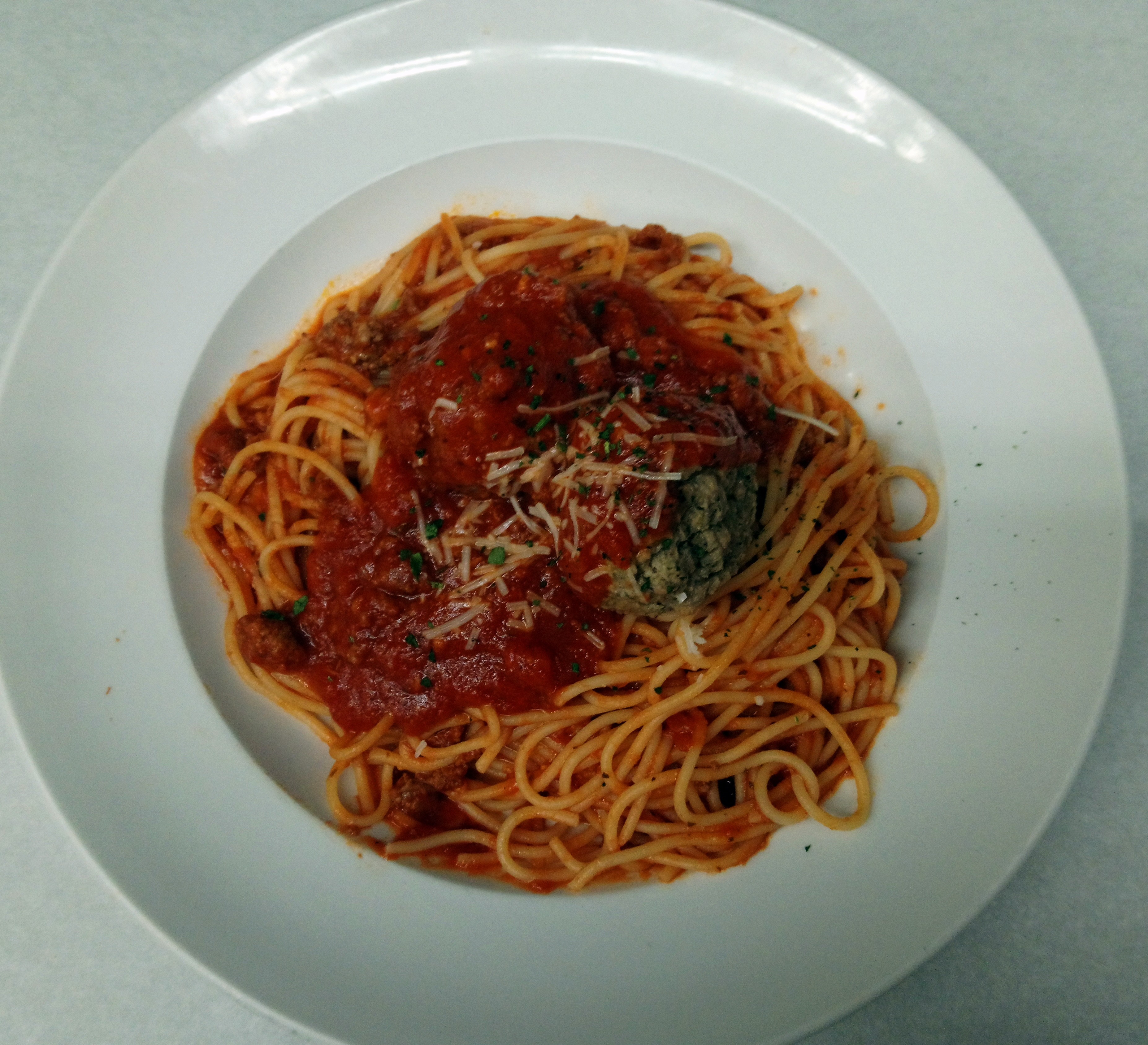 Order Spaghetti with Meatballs food online from Leona's Pizza store, Chicago on bringmethat.com