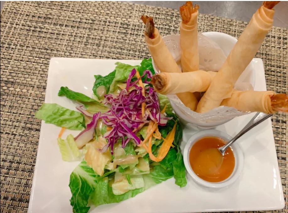 Order 11. Shrimp Rolls food online from Am Thai Fusion Cuisine store, Anaheim on bringmethat.com