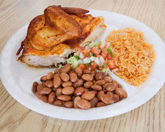 Order Roasted Chicken Plate food online from Fresco Mexican Grill store, Bakersfield on bringmethat.com