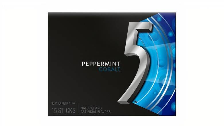 Order 5 Gum Peppermint Cobalt Sugar Free Gum, 15 sticks food online from Mac On 4th store, Alton on bringmethat.com