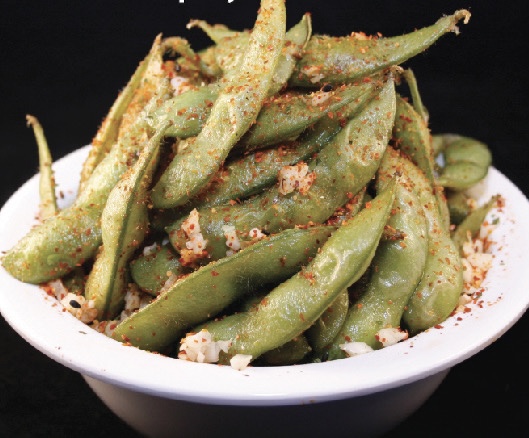 Order Spicy Garlic Edamame food online from Sushi Boat Town store, San Jose on bringmethat.com