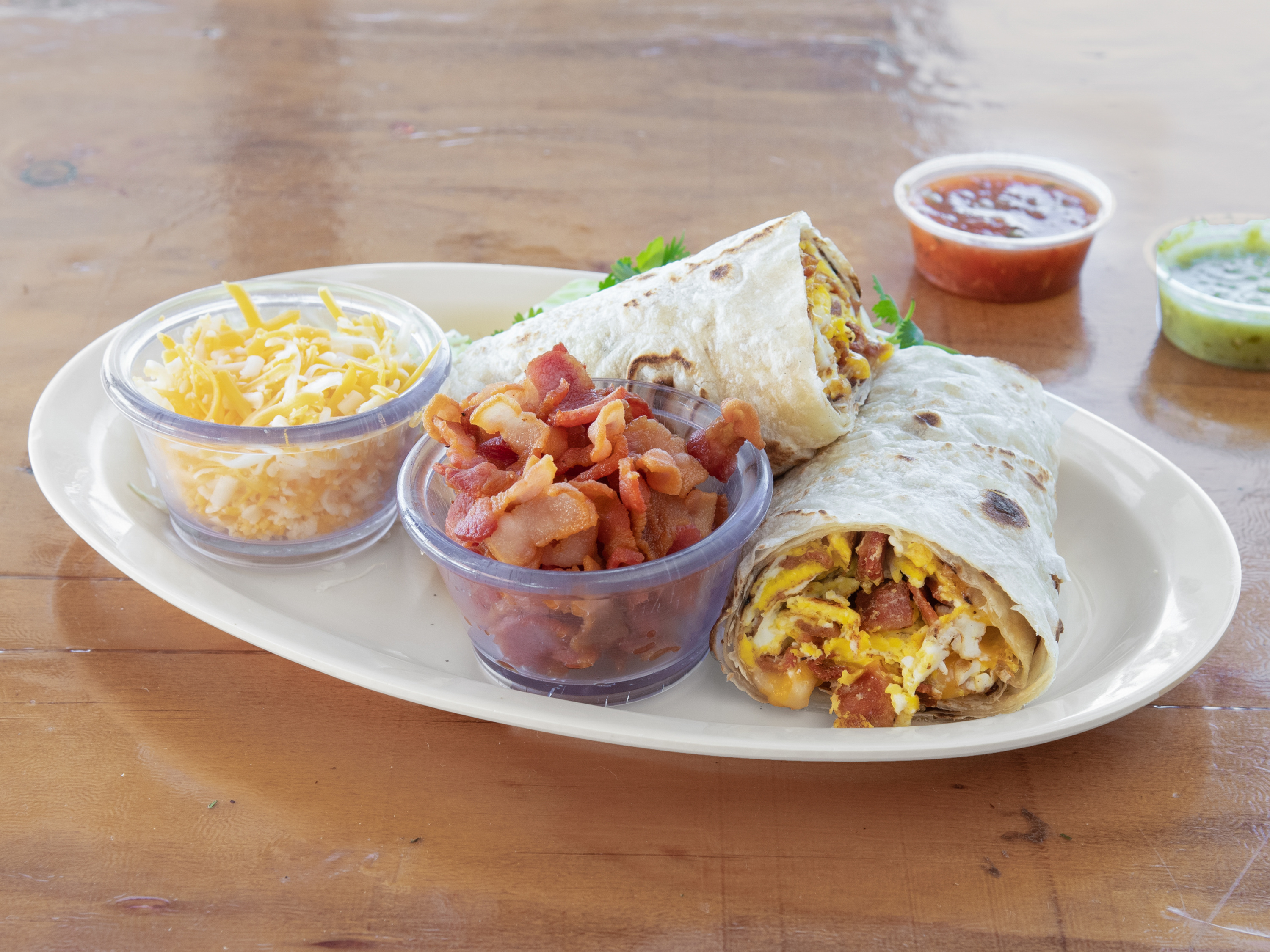 Order Beans and Cheese Burrito food online from Hacienda Mexican Food store, El Cajon on bringmethat.com