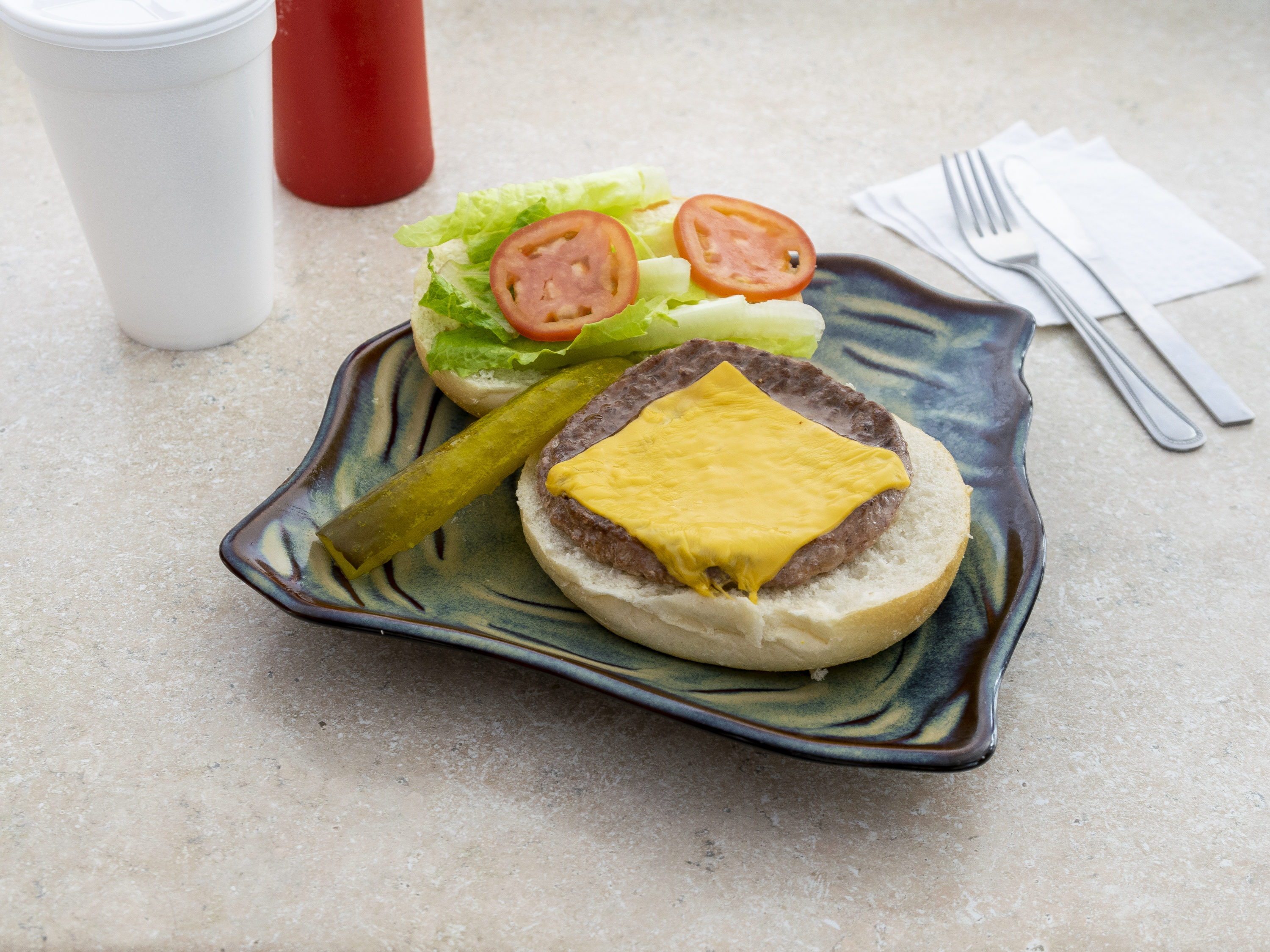 Order Cheeseburger food online from Bagel One & Cafe store, Edison on bringmethat.com