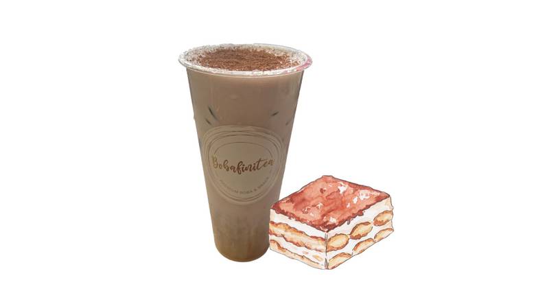Order (Seasonal) Tiramisu Coffee Latte food online from Bobafinitea store, Pleasanton on bringmethat.com