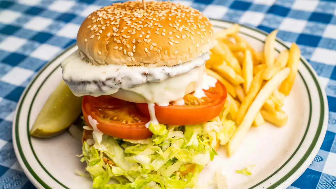 Order Original Big Burger food online from Country Waffles store, Citrus Heights on bringmethat.com