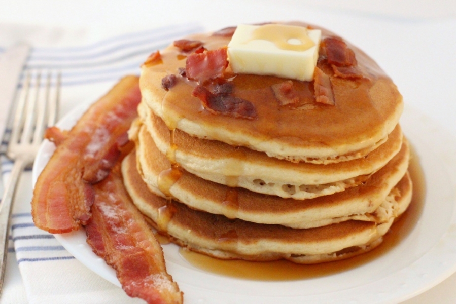 Order Plain Pancakes with 2 Eggs food online from Johnny's Pizza Diner store, Bronx on bringmethat.com