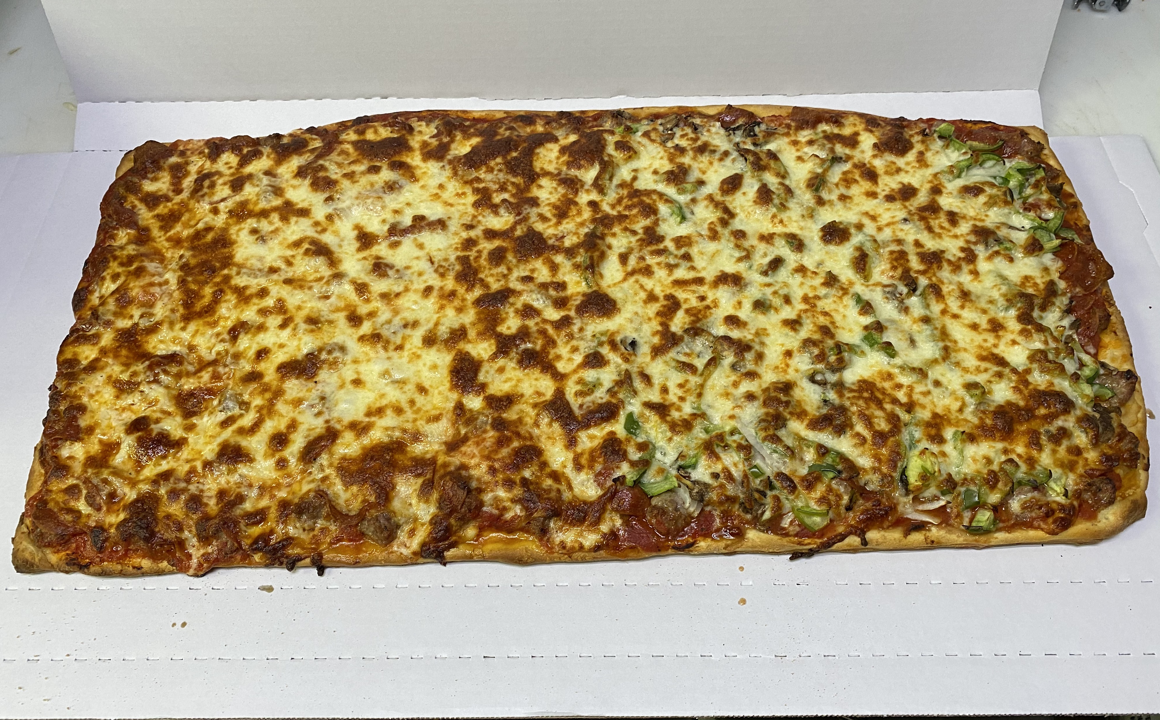Order The Big Boy 14”X28” Pizza food online from Salerno Pizzeria & R.Bar store, Western Springs on bringmethat.com