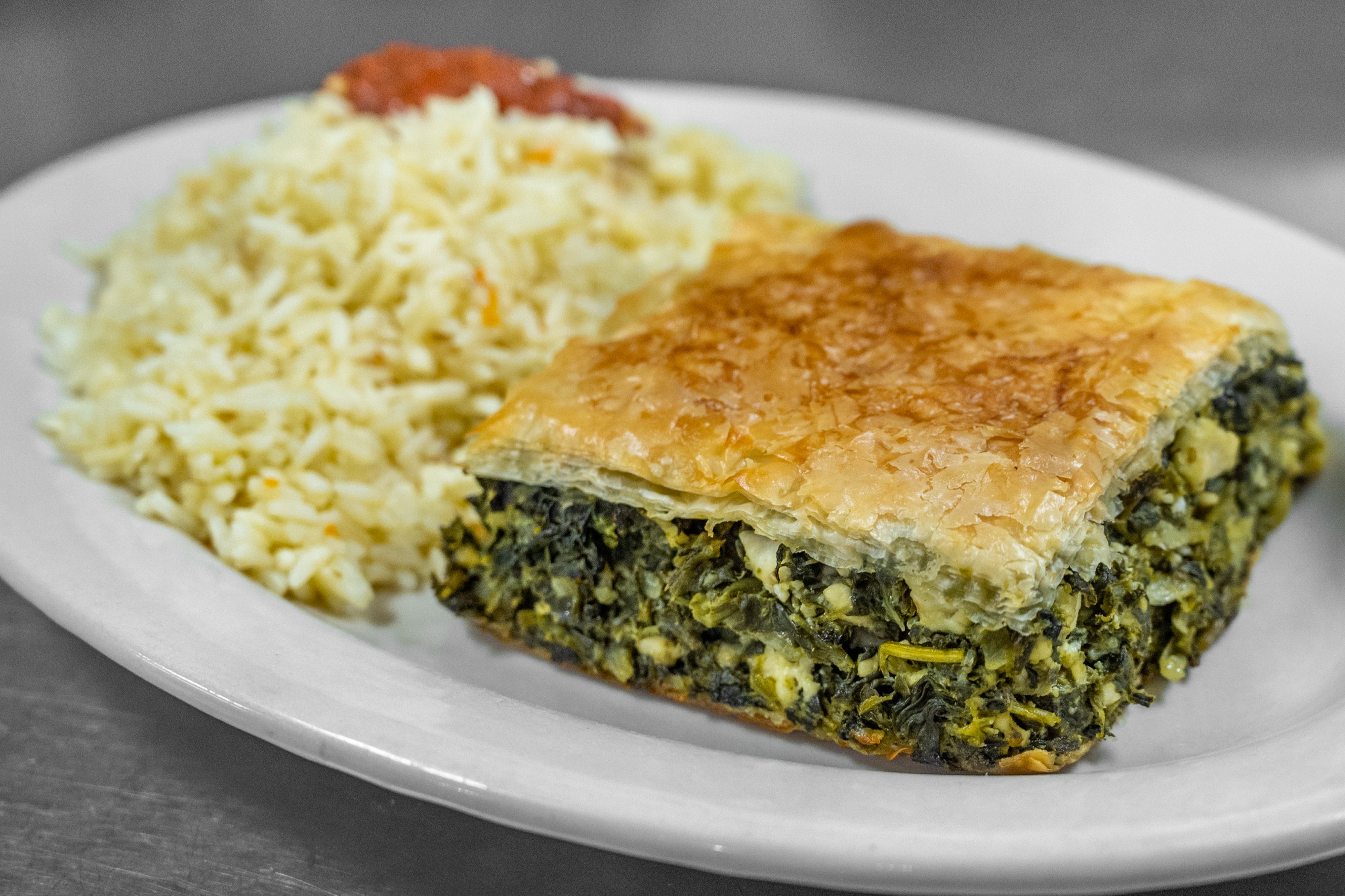 Order Piece of Spinach Pie - 1 Piece food online from Kastore store, North Chelmsford on bringmethat.com