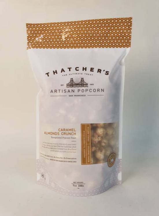 Order Almond Crunch Pouch - 7 Oz food online from Thatcher's Special Popcorn store, San Francisco on bringmethat.com