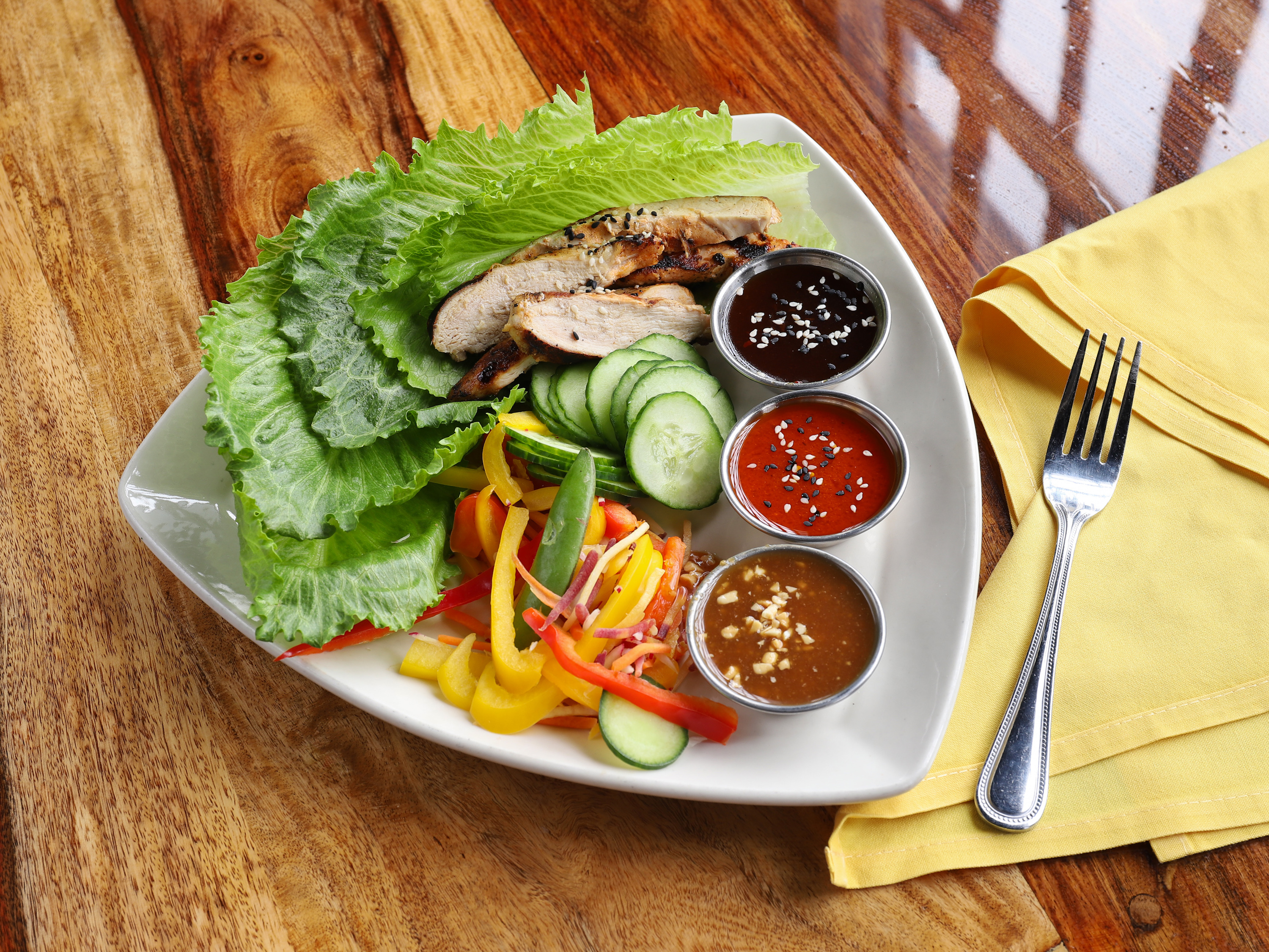Order Thai Chicken Lettuce Wrap food online from Kirby Ice House store, Houston on bringmethat.com