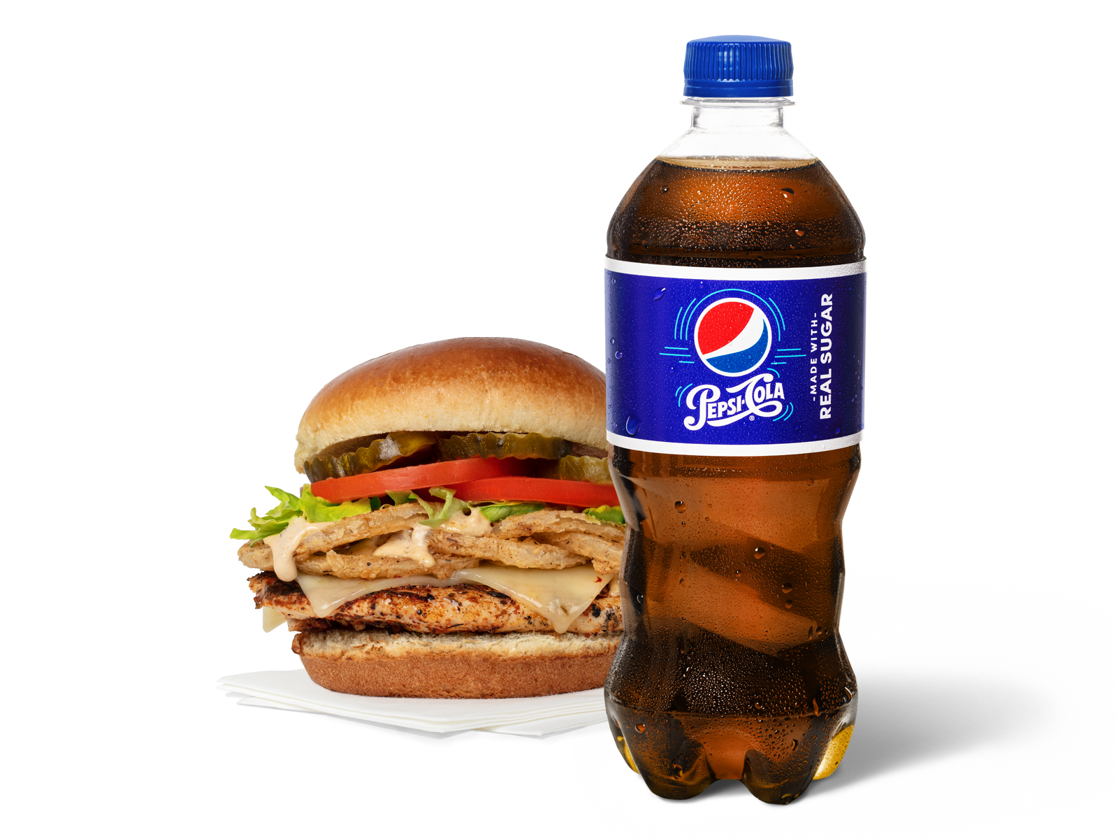 Order Louisiana-Style Chicken Sandwich & Pepsi Real Sugar food online from Pep Place store, Yuma on bringmethat.com