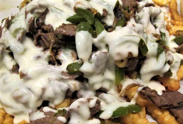 Order Philly Steak Cheese Fries food online from Bravo Pizza store, Los Angeles on bringmethat.com