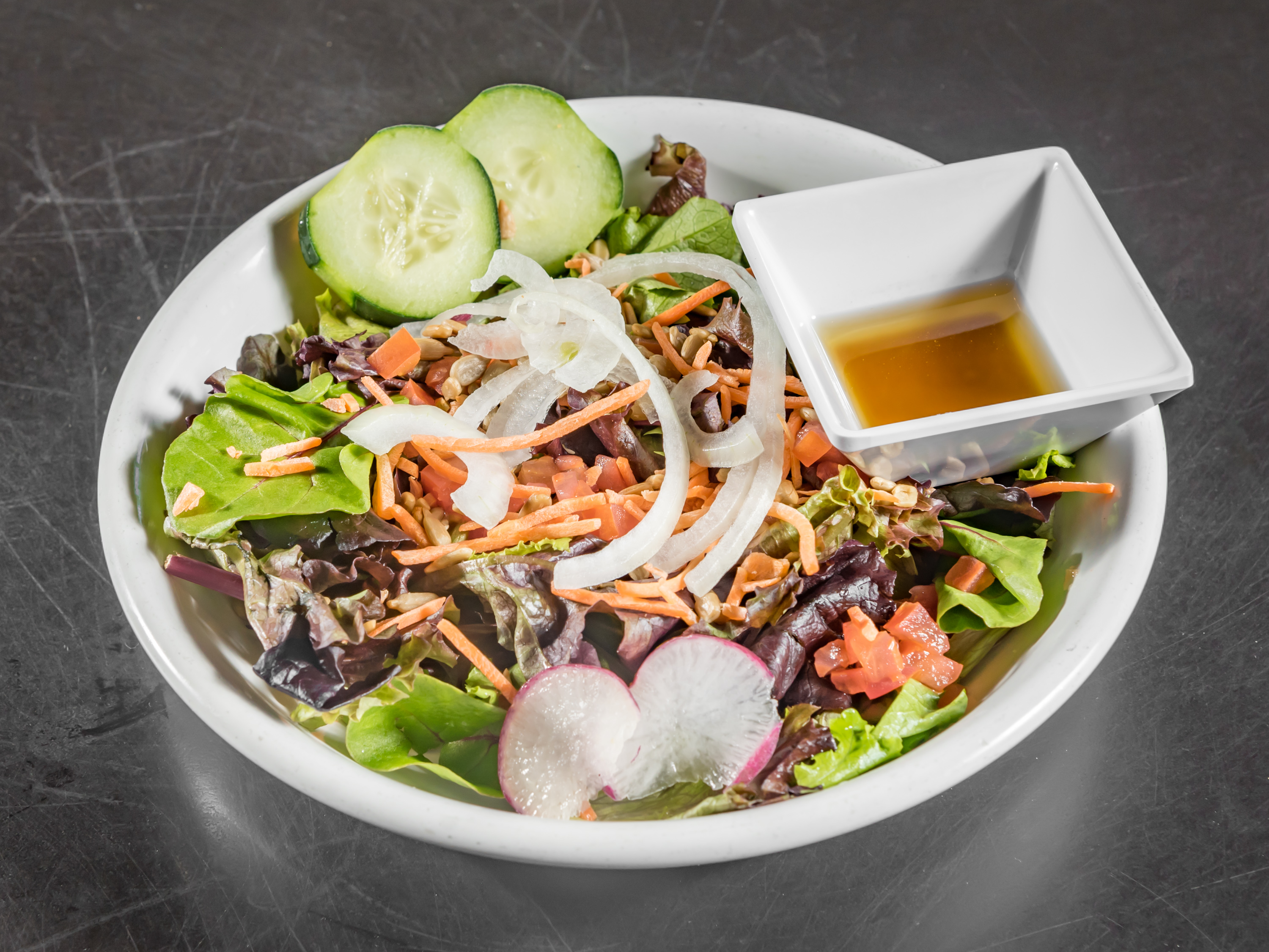 Order Side Green Salad food online from 5 Star Burgers store, Albuquerque on bringmethat.com