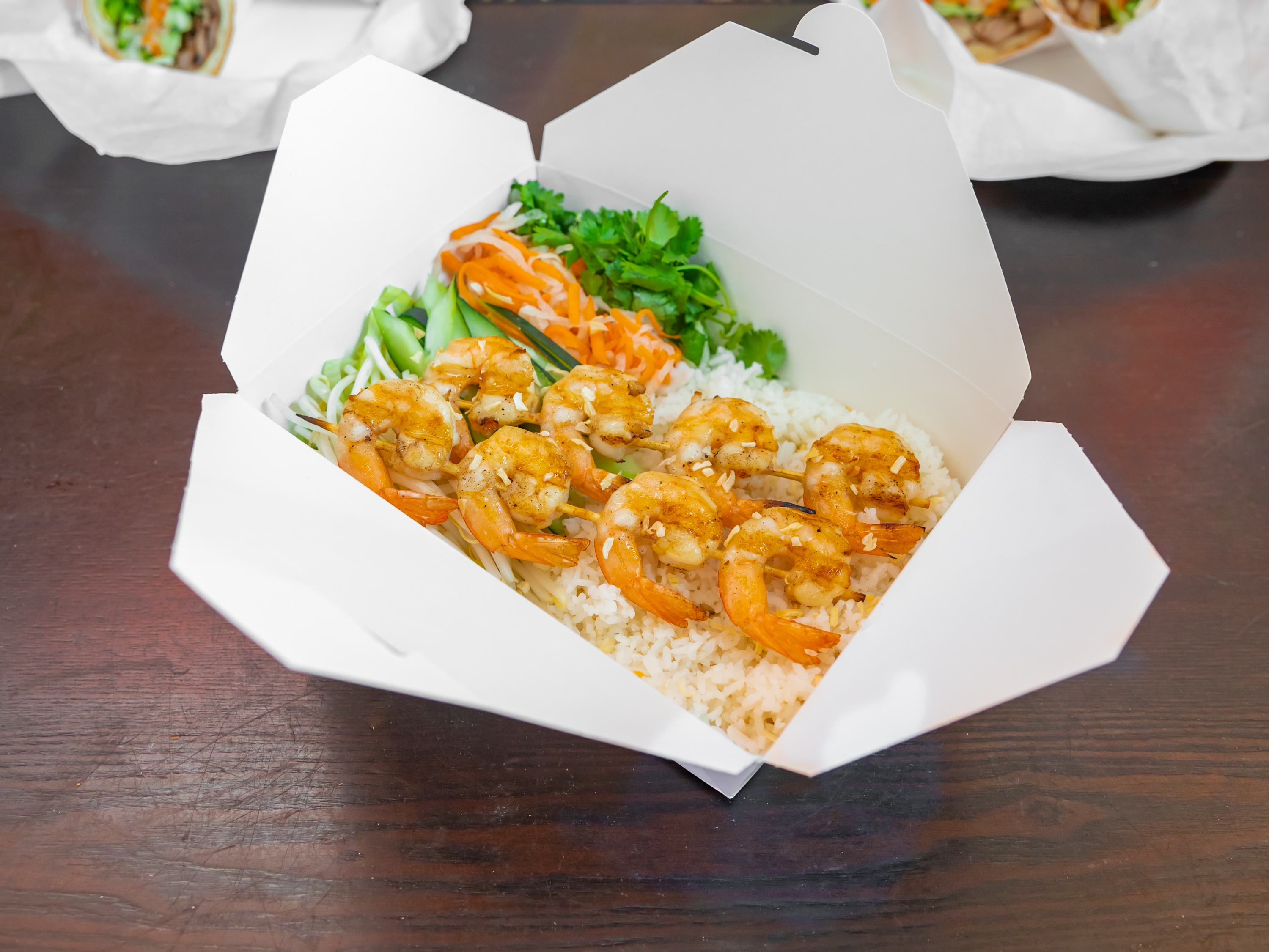 Order Shrimp Rice Box food online from Viet Ha Noodles & Grill store, Sacramento on bringmethat.com