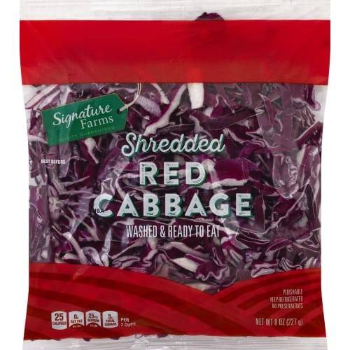Order Signature Farms · Shredded Red Cabbage (8 oz) food online from Safeway store, Redwood City on bringmethat.com