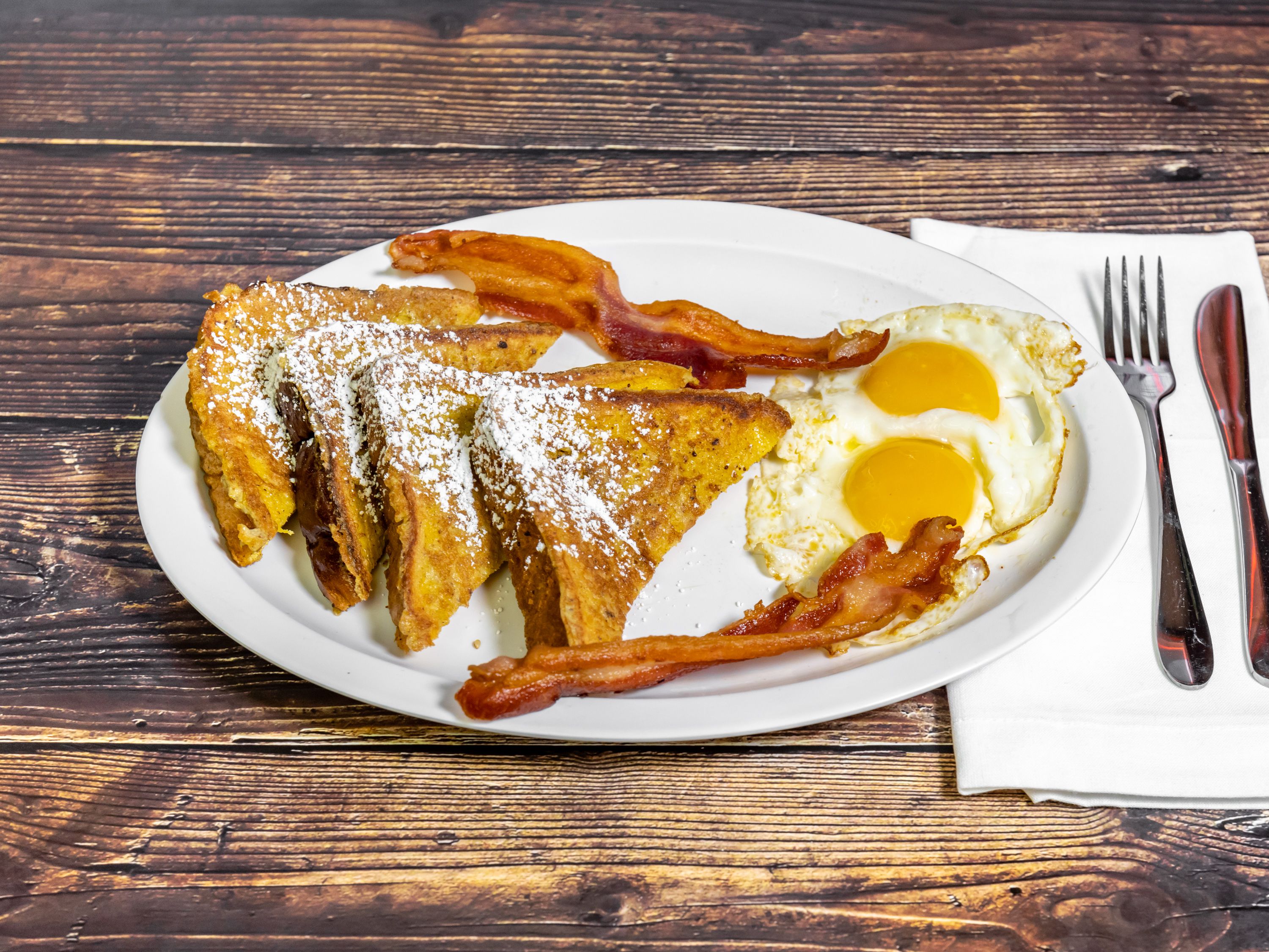 Order  French Toast Plate food online from Boys Burgers 3 store, Riverside on bringmethat.com