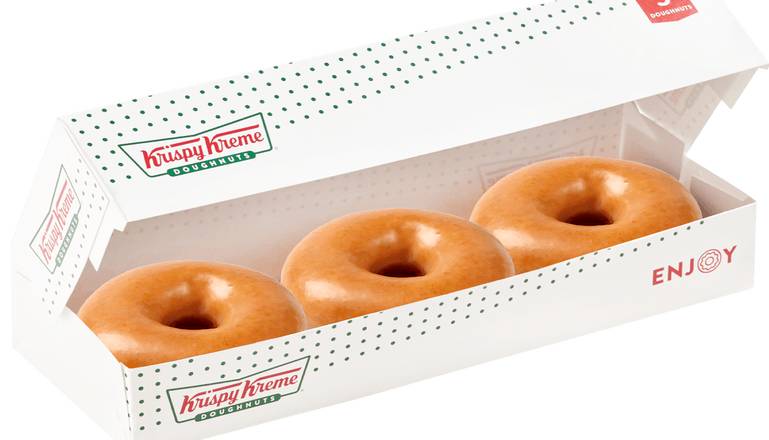 Order 3 Count Original Glazed® Doughnuts food online from Krispy Kreme store, Wasilla on bringmethat.com