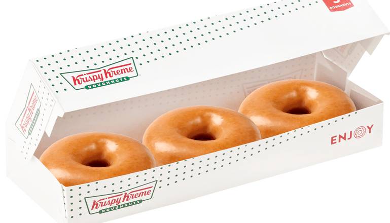 Order 3 Count Original Glazed® Doughnuts food online from Krispy Kreme store, Decatur on bringmethat.com