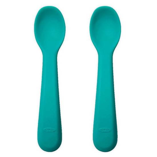 Order OXO Tot® Toddler Spoons in Teal (Set of 2) food online from Bed Bath & Beyond store, Lancaster on bringmethat.com