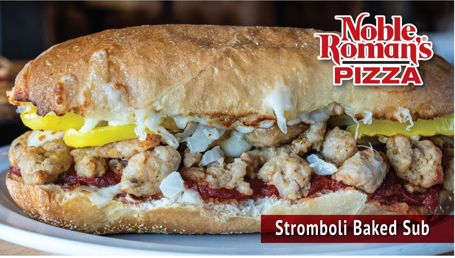 Order Mama’s ‘Stromboli’ Madness Sandwich - Baked Sandwiches food online from Noble Roman Craft Pizza & Pub store, Evansville on bringmethat.com