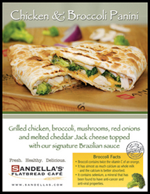 Order Italian Chicken Broccoli Panini food online from Sandella's Flatbread Cafe store, Washington on bringmethat.com