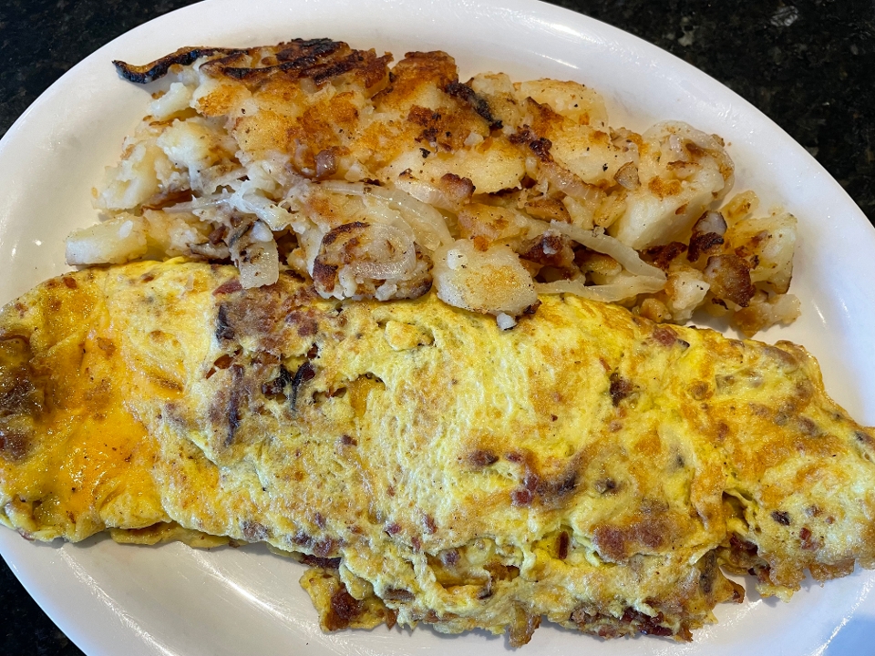 Order Bacon Cheddar Omelette food online from Southside Diner store, Baltimore on bringmethat.com