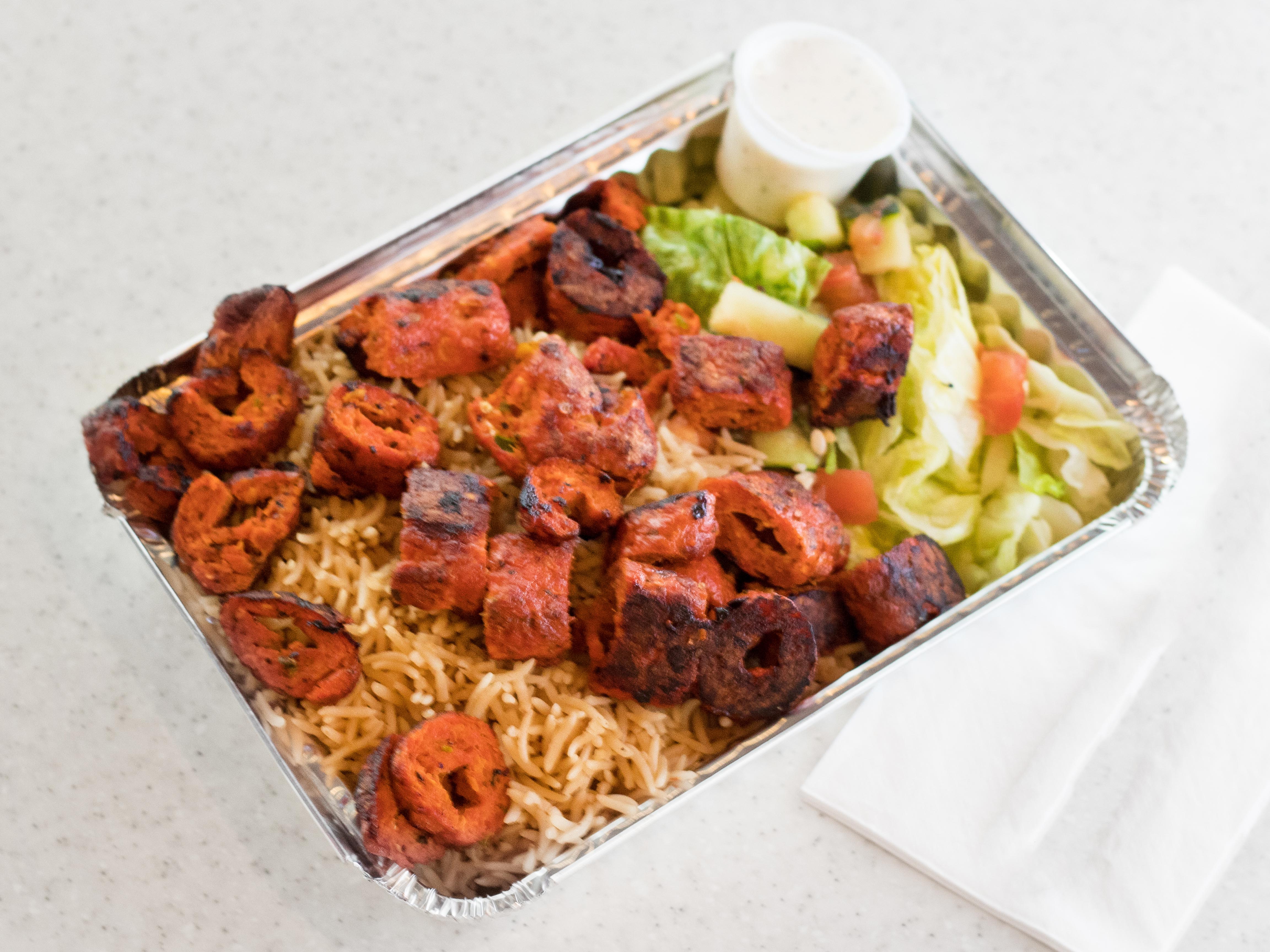Order Kofta Kebab over Rice food online from Shahs Halal store, Albany on bringmethat.com