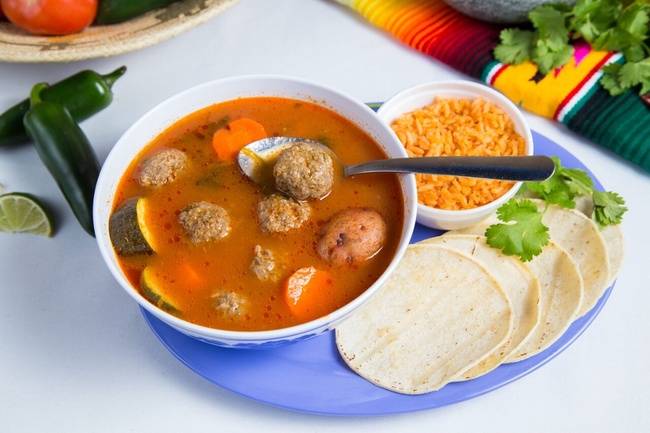 Order Albondigas food online from Tacos N More Mexican Grill store, Chandler on bringmethat.com