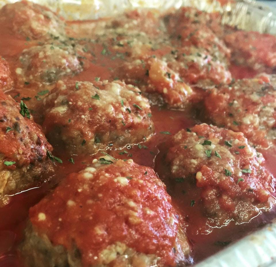 Order Italian Meatballs Catering - Half Tray food online from Marotta's Pizza and Catering store, Schenectady on bringmethat.com