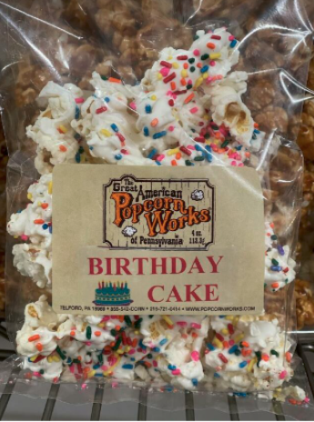 Order Birthday Cake Popcorn All Natural Popcorn food online from Great American Popcorn Works store, Telford on bringmethat.com