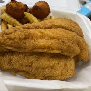Order 4 Piece Catfish Dinner food online from Jen Fish Fry store, Fayetteville on bringmethat.com