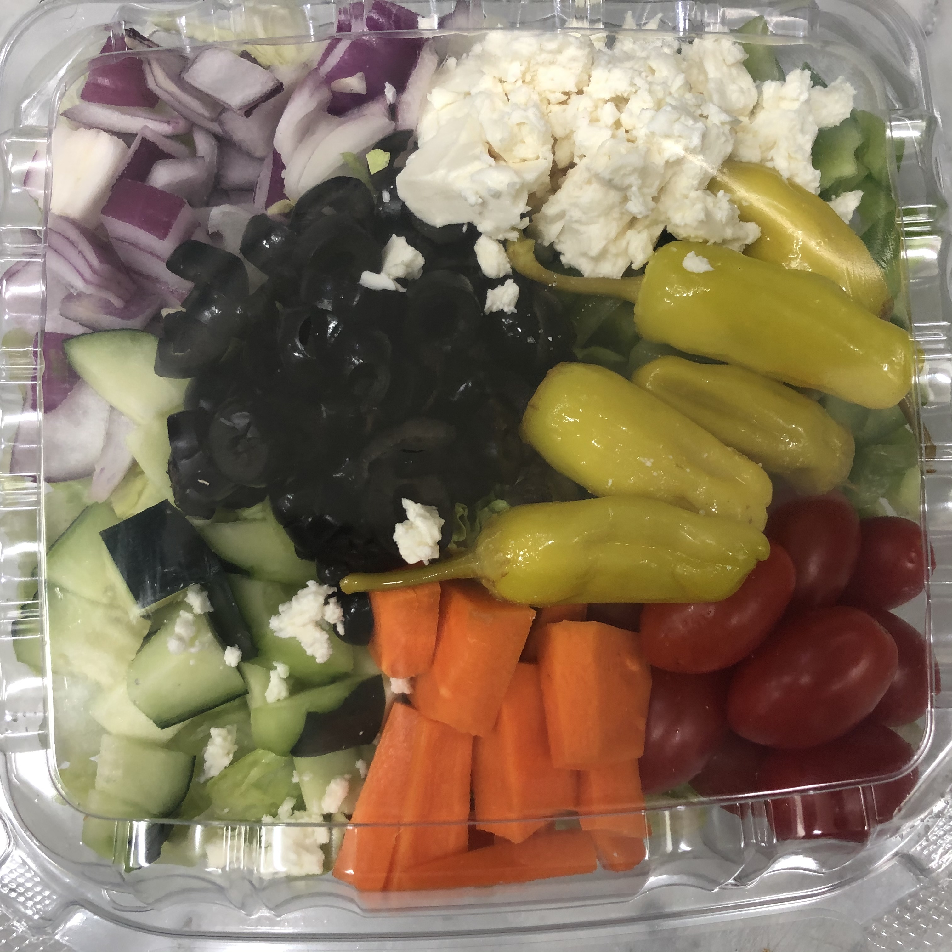 Order Greek Salad food online from V3 Pizza & Subs store, Baltimore on bringmethat.com
