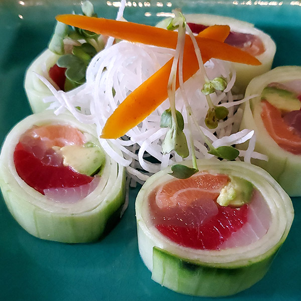 Order Cucumber Sashimi Roll food online from Ichiban Sushi & Bar store, Canyon Country on bringmethat.com