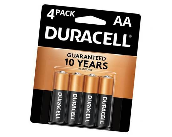 Order Duracell AA Batteries (4 pk) food online from Checkout Food Stores #47 store, Houston on bringmethat.com