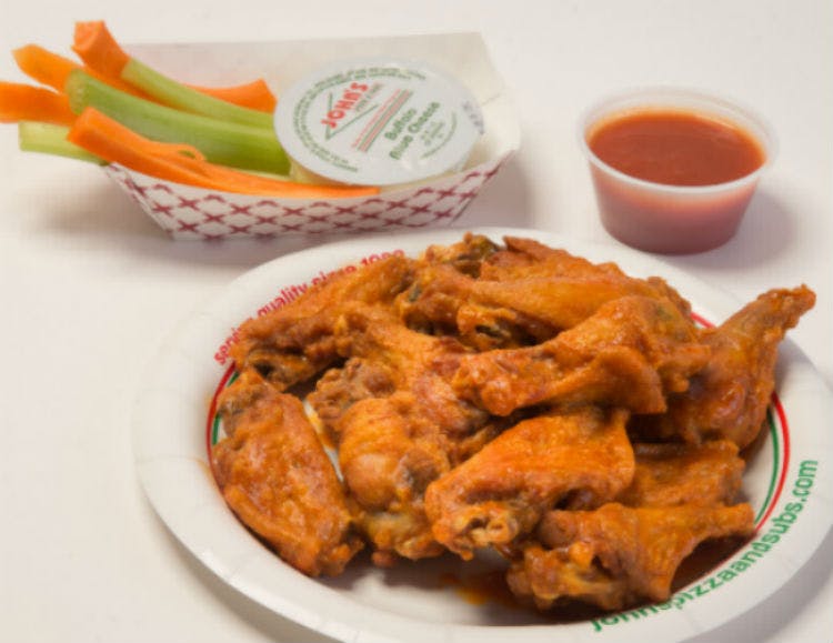 Order Chicken Wings - 10 Pieces food online from John's Pizza & Subs store, Getzville on bringmethat.com