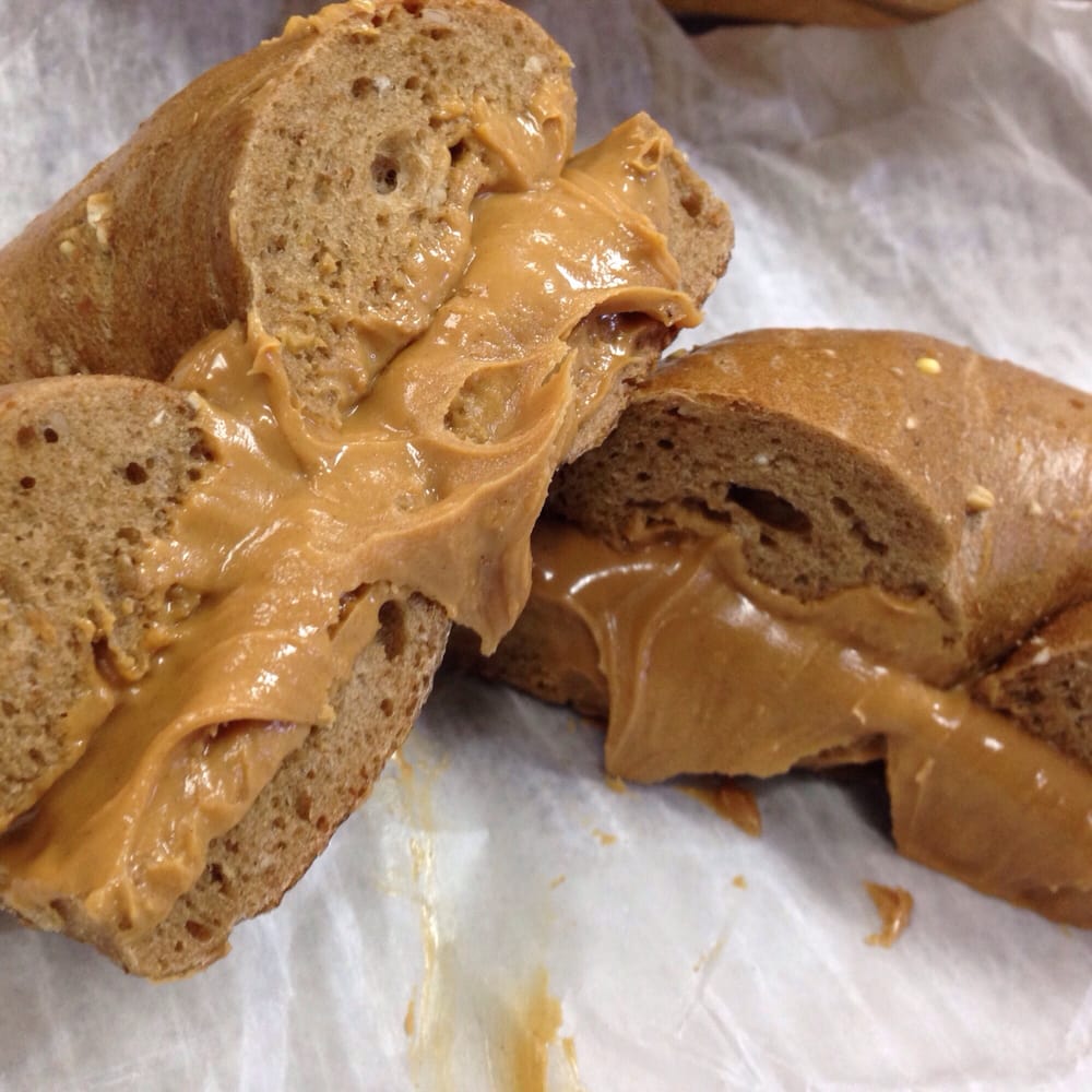 Order Bagel with Peanut Butter food online from Six Corners Café store, North Bergen on bringmethat.com