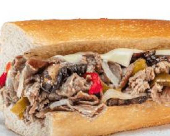 Order LOADED PHILLY CHEESESTEAK SANDWICH food online from The Hot Italian store, Nashville-Davidson on bringmethat.com
