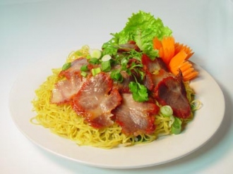 Order 407. BBQ Pork Noodles food online from Siam Pasta Thai Cuisine store, Chicago on bringmethat.com