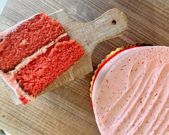 Order Strawberry Cake Slice food online from Rum Cakes Factory store, Plano on bringmethat.com