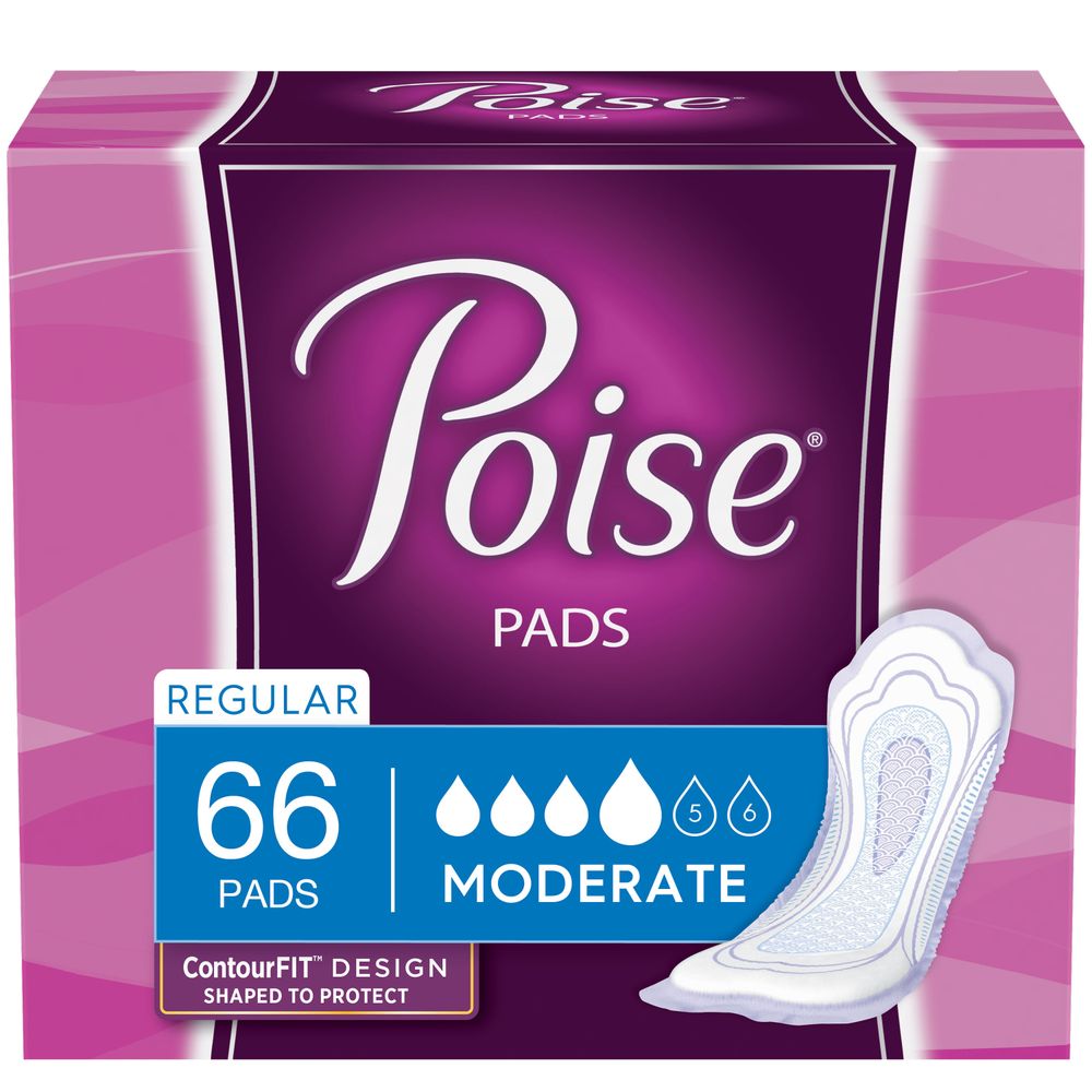 Order Poise Moderate Absorbency Incontinence Pads - 66 ct food online from Rite Aid store, MILLER PLACE on bringmethat.com