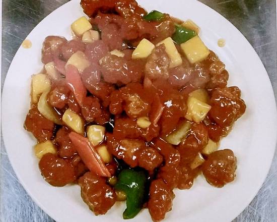 Order S17.Pineapple Chicken  菠萝鸡 food online from China Dragon store, Anoka on bringmethat.com