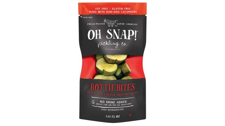 Order Oh Snap! Pickling Co., Hottie Bites Hot n' Spicy Pickle Snacking Cuts food online from Riverside Sunoco store, Westport on bringmethat.com