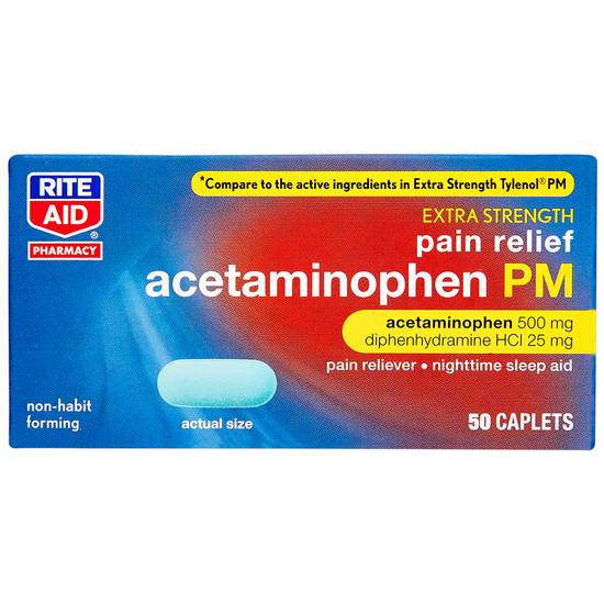 Order Rite Aid Acetaminophen PM Extra Strength (50 ct) food online from Rite Aid store, EAST AURORA on bringmethat.com