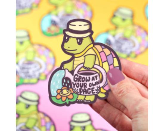 Order Turtle's Soup Grow at Your Own Pace Vinyl (1 Sticker) food online from Trio Pharmacy store, Columbus on bringmethat.com