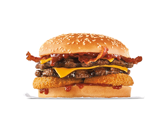 Order Double Western Bacon Cheeseburger®  food online from Hardee store, Fort Wayne on bringmethat.com