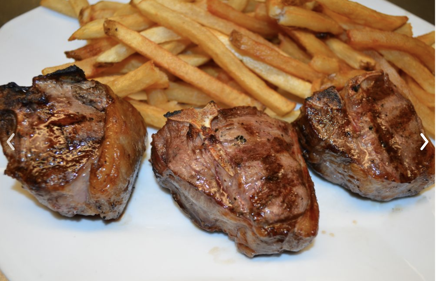 Order Lamb Chops Dinner  food online from Shadi Restaurant & Lounge store, North Andover on bringmethat.com