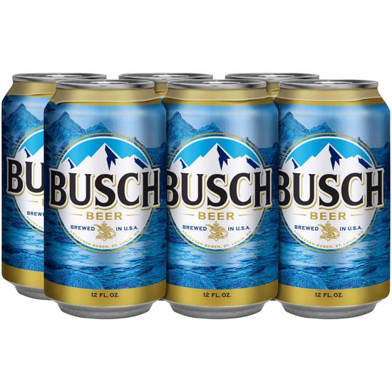 Order Busch Beer - Pack Of 6 food online from Red Roof Market store, Lafollette on bringmethat.com
