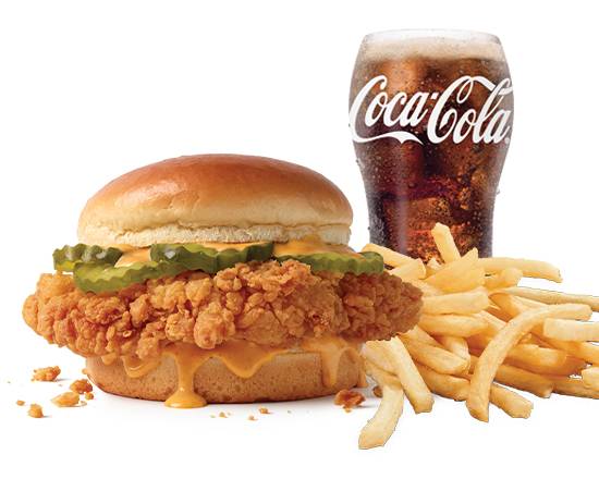 Order Large Cluck Sandwich Combo  food online from Jack In The Box store, Fresno on bringmethat.com