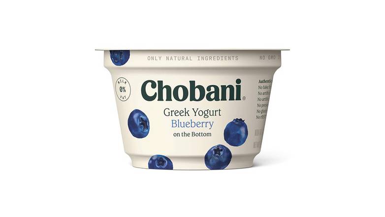 Order Chobani Non-Fat Greek Yogurt, Blueberry on the Bottom food online from Route 7 Food Mart store, Norwalk on bringmethat.com